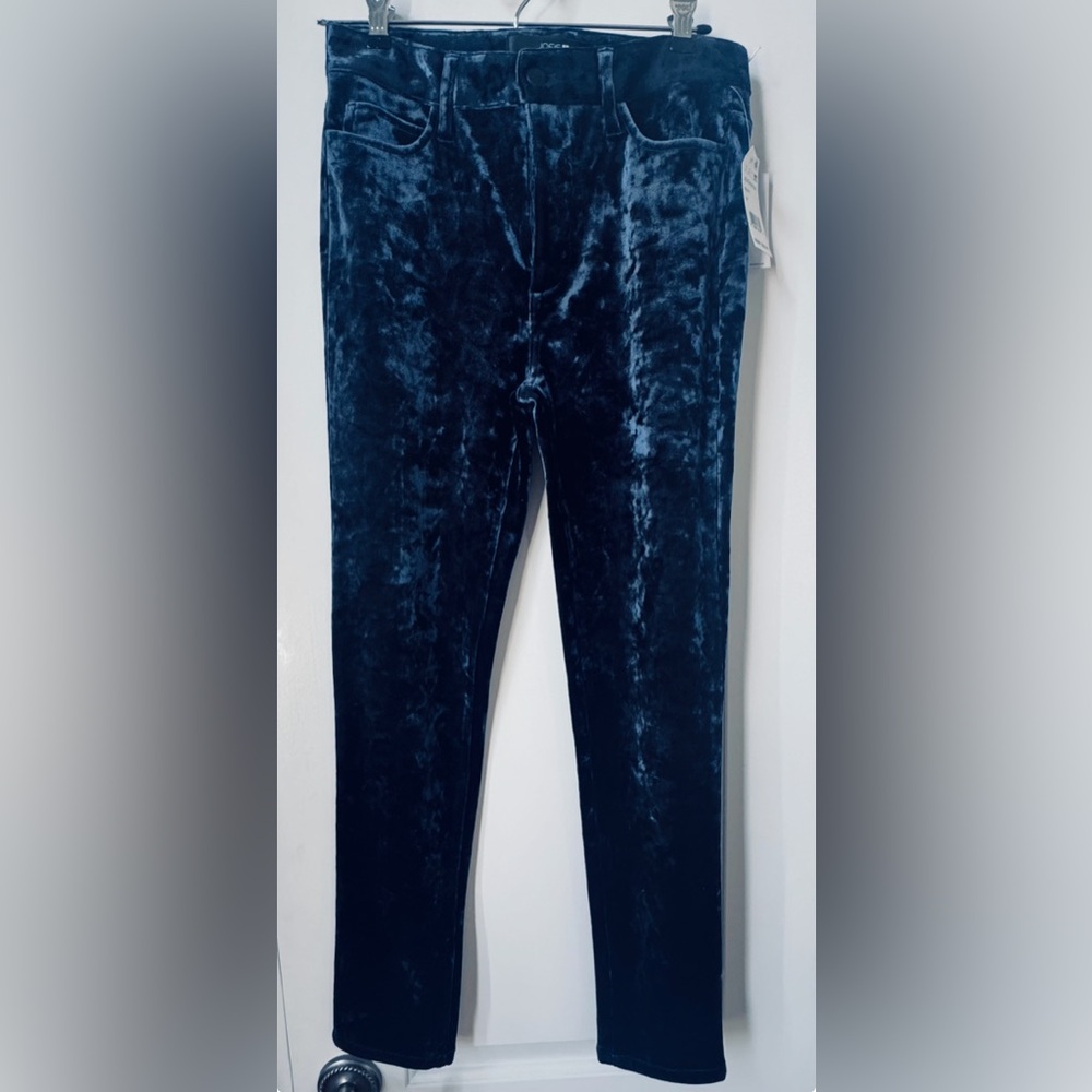Joe's Jeans Velvet High-Rise Skinny Jeans - Deep Navy
